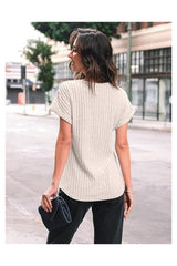Trendy Women's Summer Short Sleeve Tunic Business Blouses