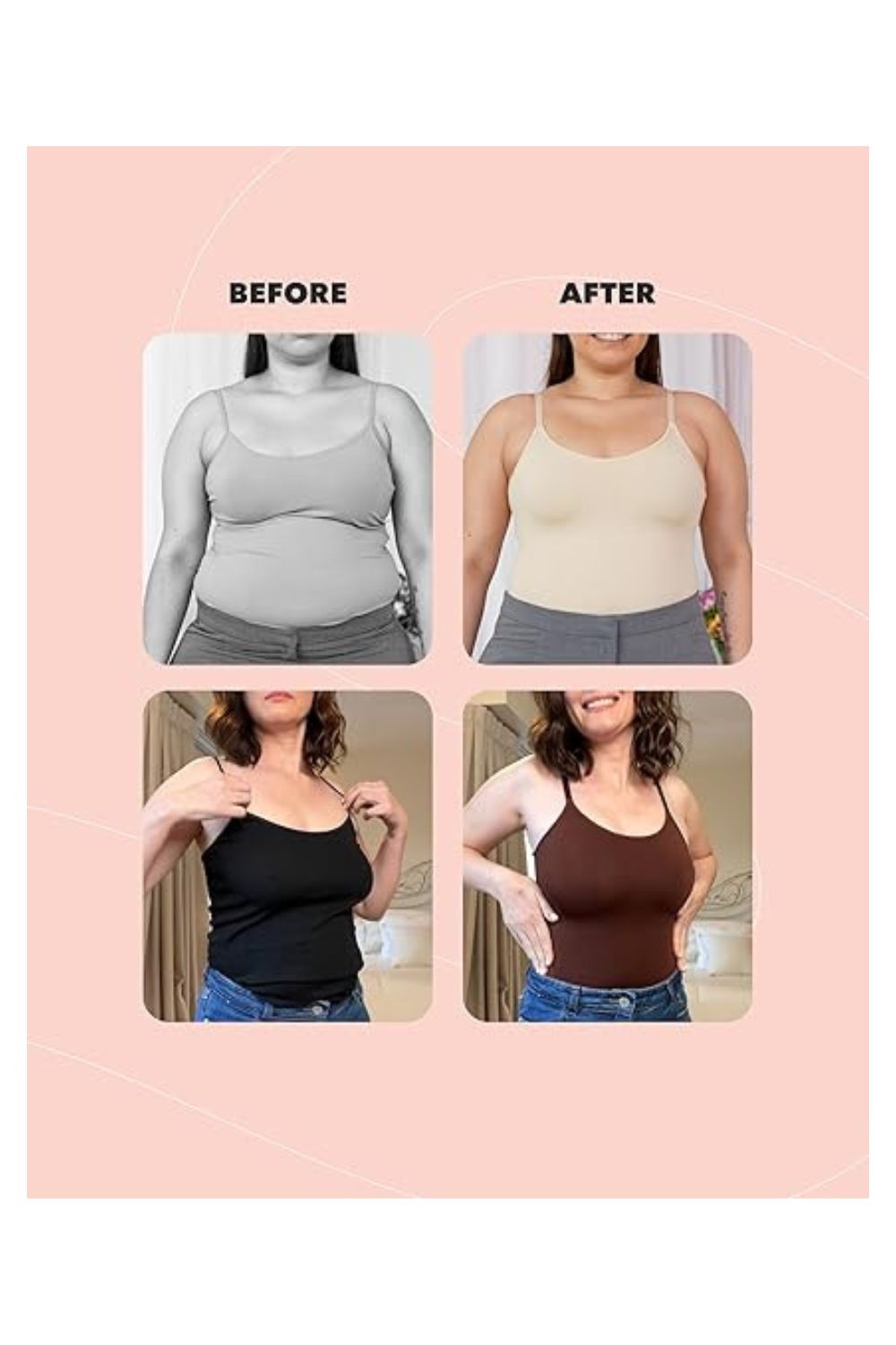 Trendy Women's Scoop Neck Shapewear Tummy Control Cami