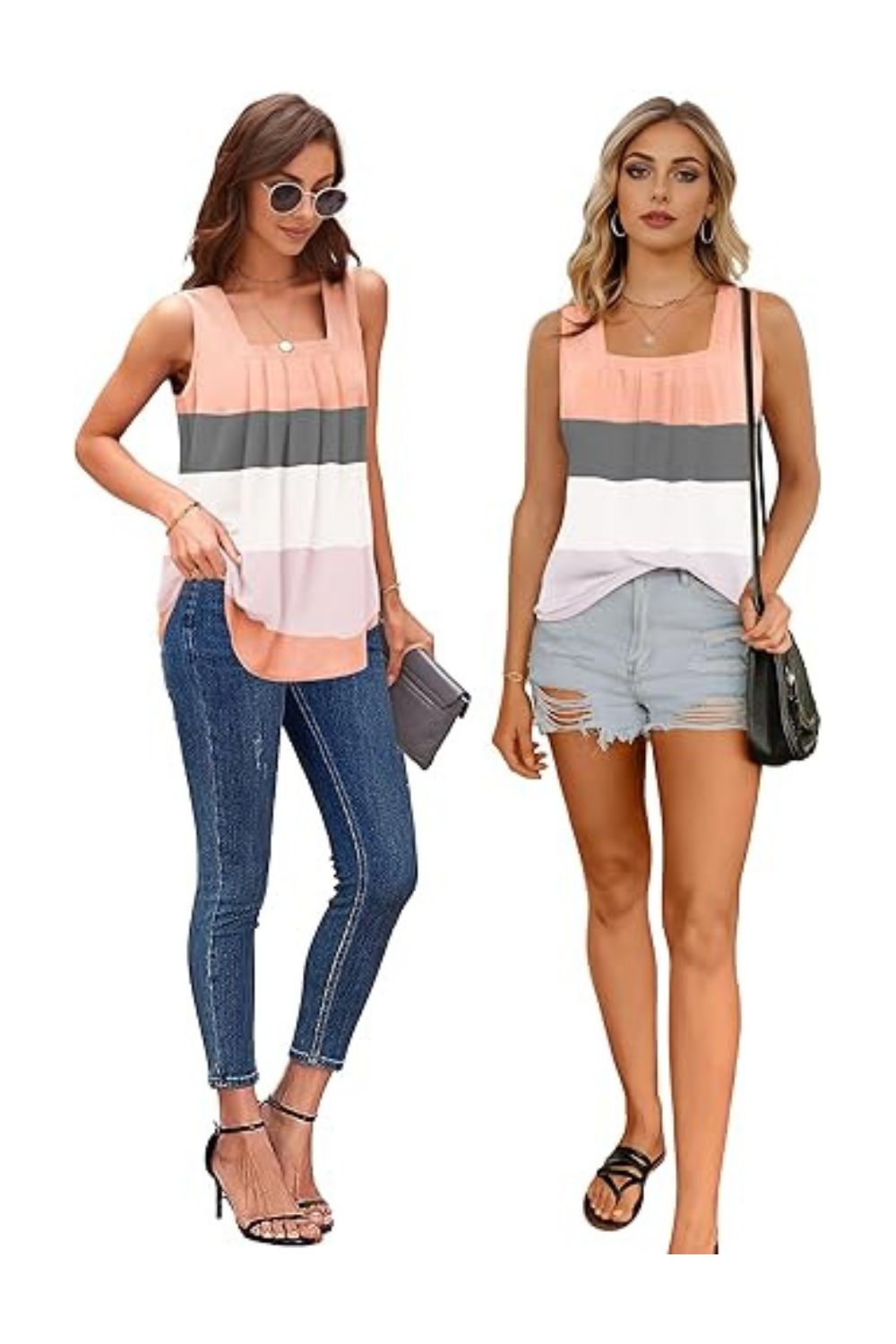 Summer Tank Tops Women Loose Fit Square Neck