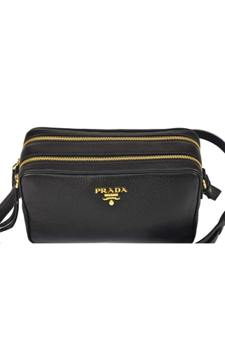 Prada Vitello Phenix Double Zip Crossbody Bag