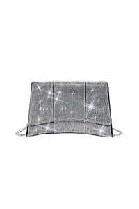 Fashion Square Curve Rhinestone Chic Crossbody Bag