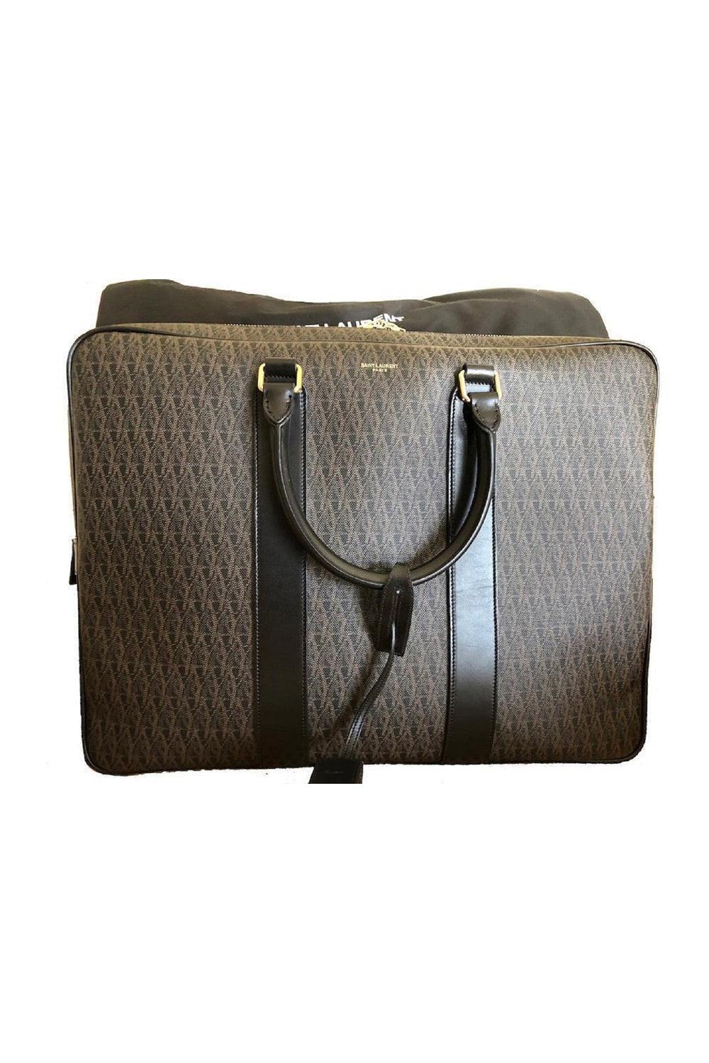 Saint Laurent Toile Classic Monogram Briefcase Luggage