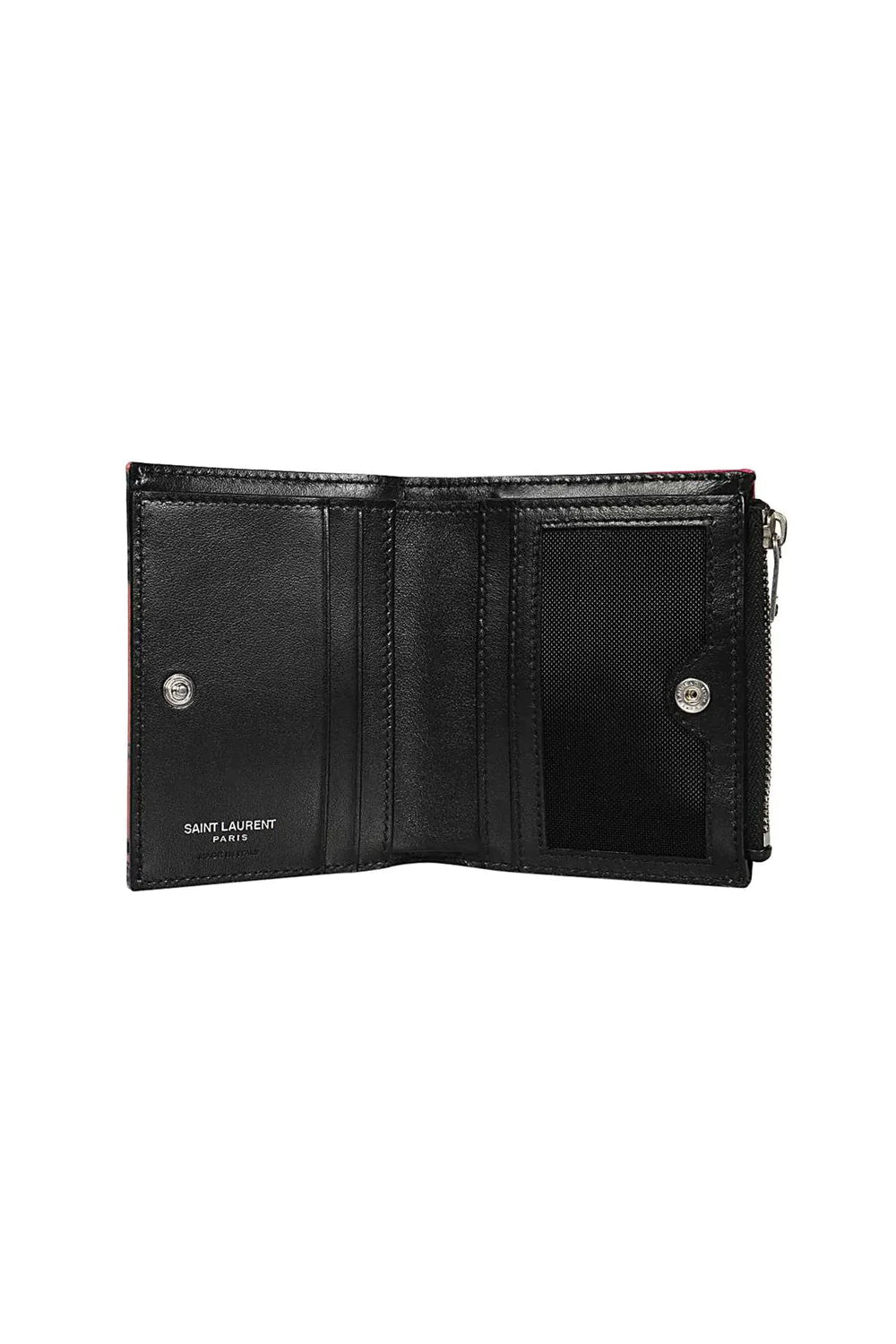 Saint Laurent Nylon Dip Dye Palm Print Credit Card Wallet