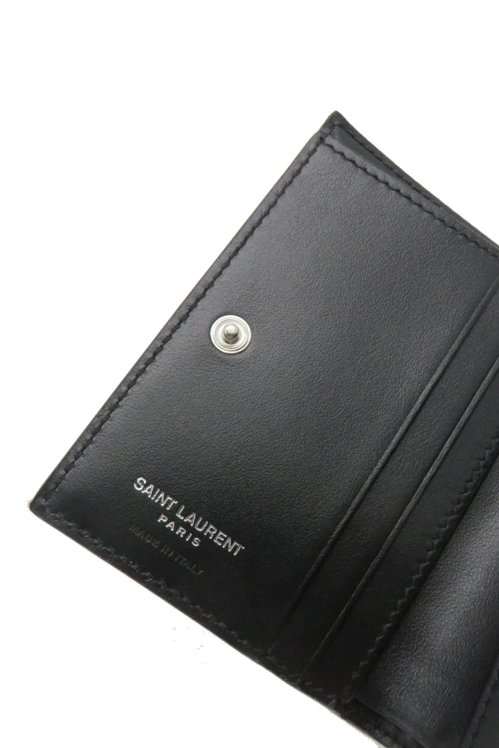 Saint Laurent Nylon Dip Dye Palm Print Credit Card Wallet