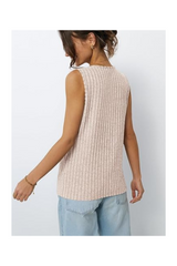 Trendy Women's V-Neck Sleeveless Tank Loose Fit Top