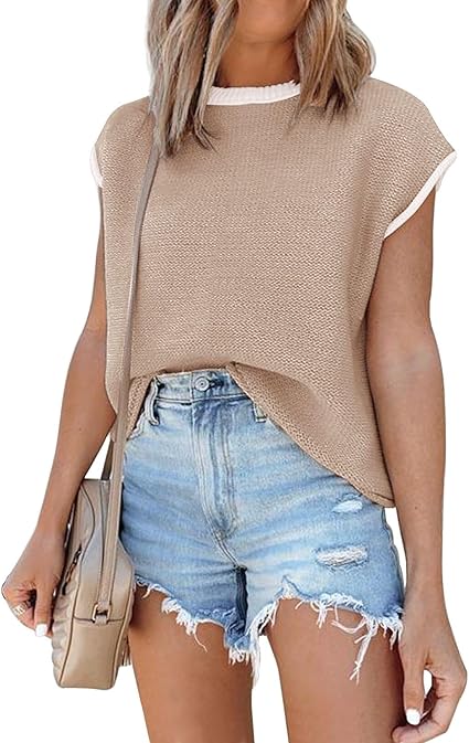 le lis Clothing Sleeve Knit Sweater Tops Sleeveless