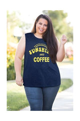 Women's Summer Sleeveless Loose Fit Tank Tunic Top