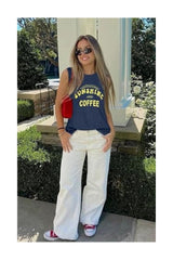 Women's Summer Sleeveless Loose Fit Tank Tunic Top