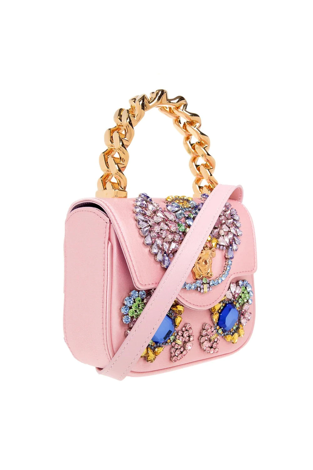 Versace Medusa Crystal Silk Mini Top Handle Bag