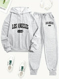 Casual Long Sleeve Hoodie & Drawstring Jogger Pants Outfits