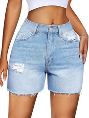 Women High Waisted Jean Shorts