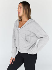 Women Hoodies Full Zip Up Cropped Sweatshirts