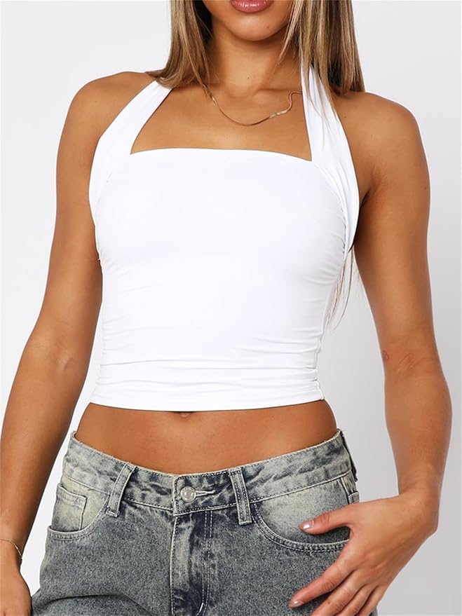 Women Sexy Halter Neck Backless Tank Top