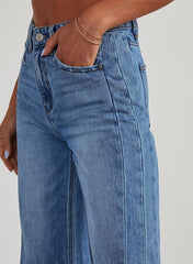Women's Wide Leg Jeans High Waisted Denim Pants