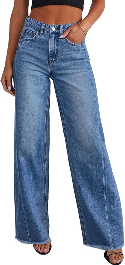 Women's Wide Leg Jeans High Waisted