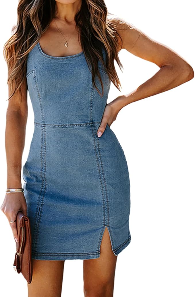 Women's Denim Bodycon Dress