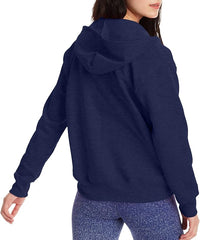 Womens Full Zip Fleece Hoodie Navy