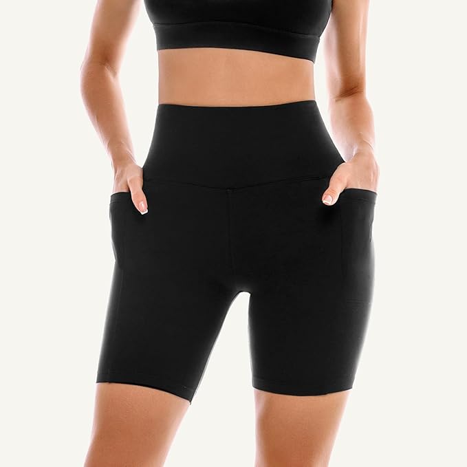 Womens Biker Shorts with Pockets
