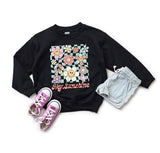 Hey Sunshine Flowers Youth Sweatshirt