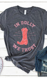 Retro In Dolly We Trust Boot Graphic Tee