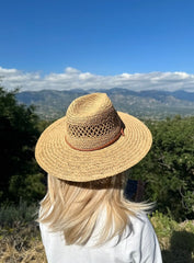 Straw Braided Flat Top Fashion Hat