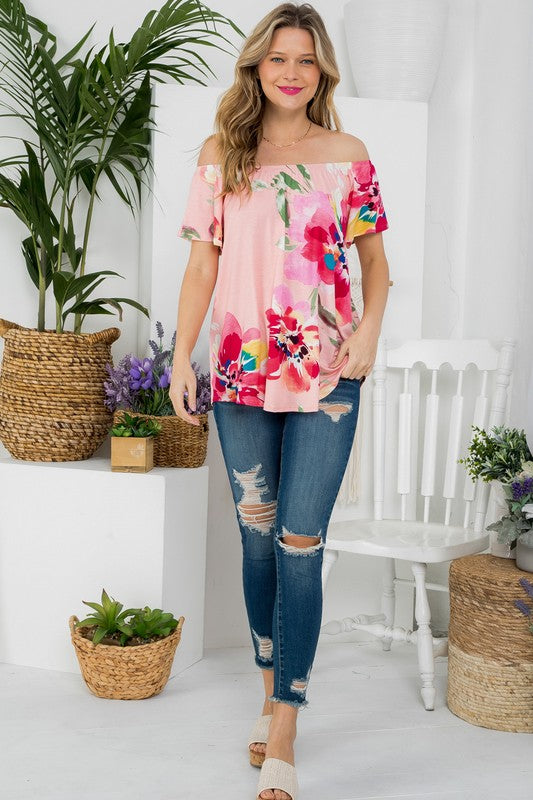 Floral Off Shoulder Top