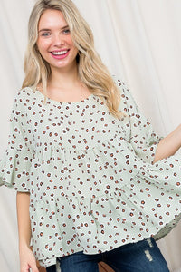 Plus Animal Tier Babydoll Swing Top
