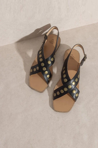 Oasis Society Kylie Studded Cross Band Sandal