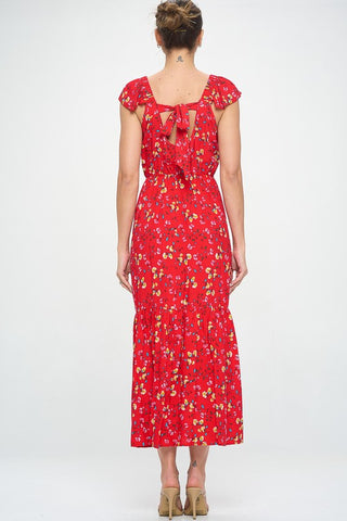 Summer Floral Slit Maxi Dress