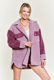 Colorblock sherpa jacket JJO5017P