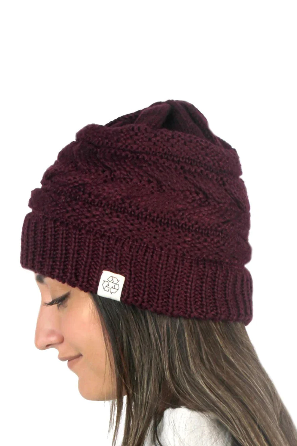 David and Young Eco-Product! Horizontal Braided Knit Beanie