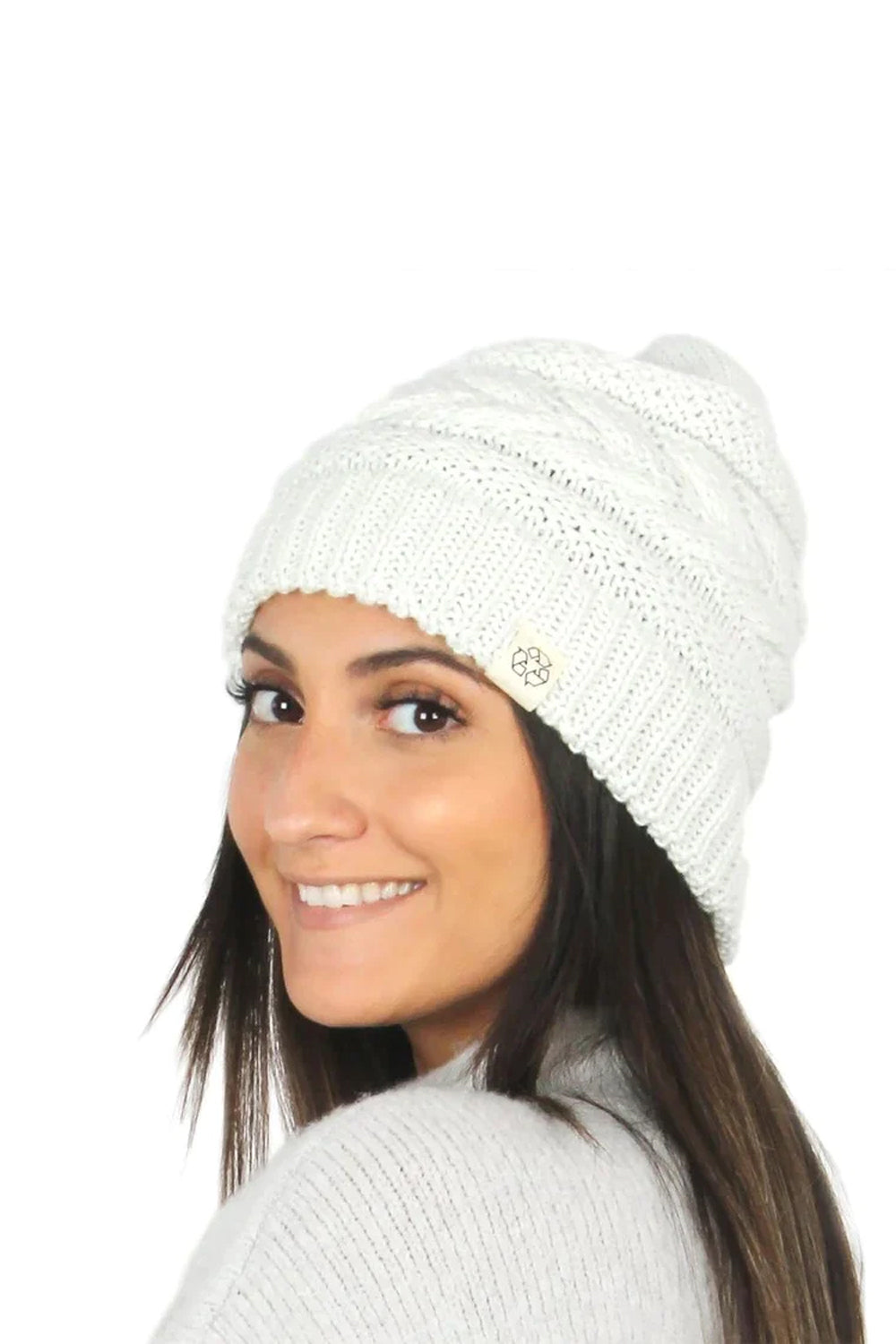 David and Young Eco-Product! Horizontal Braided Knit Beanie
