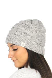 David and Young Eco-Product! Horizontal Braided Knit Beanie
