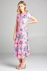 Floral Casual Midi Dress For Women