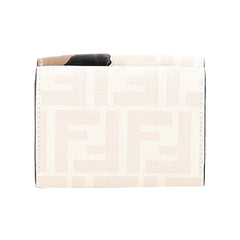 Fendi Bikini Girls Coated Canvas and Calf Leather Small Trifold Wallet