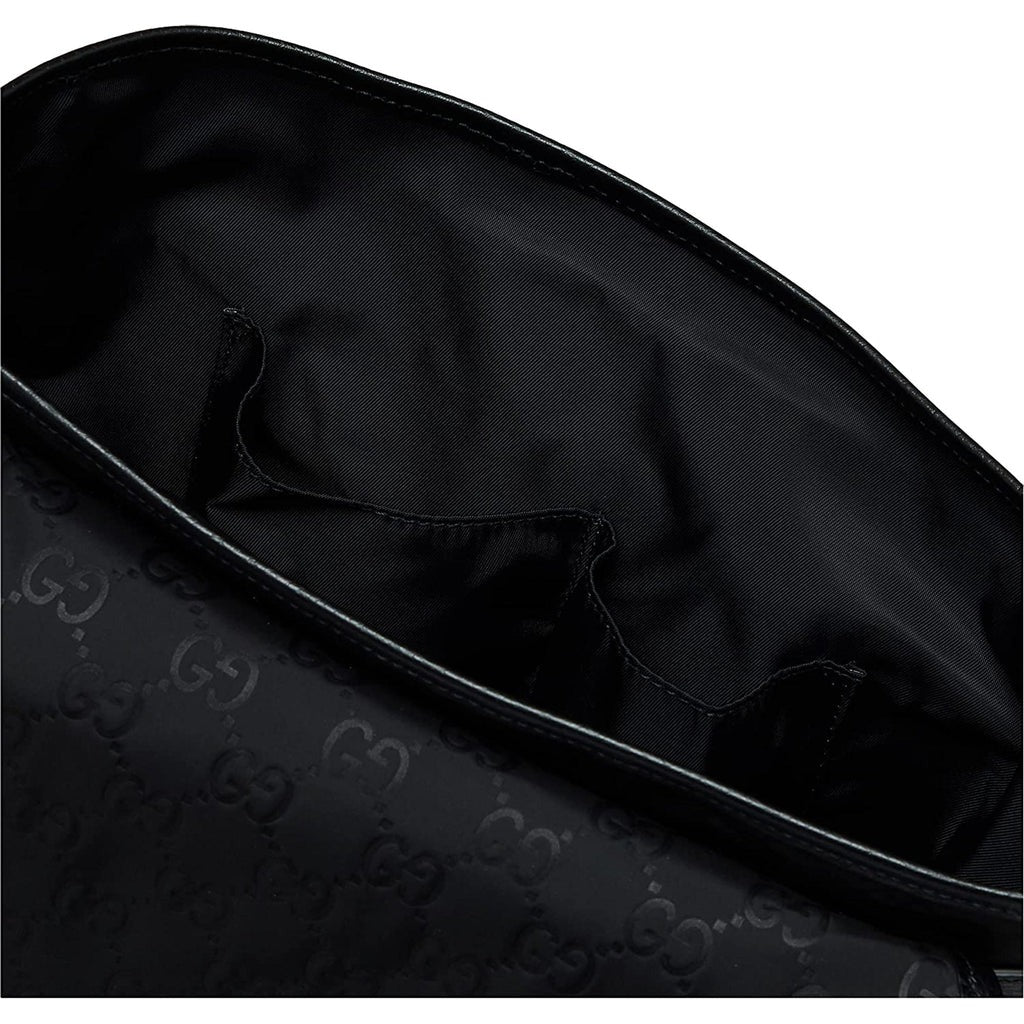 Gucci GG Logo Black Nylon Small Messenger Bag