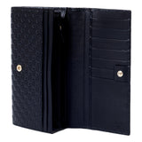 Gucci Women's Black Microguccissima Continental Flap Wallet