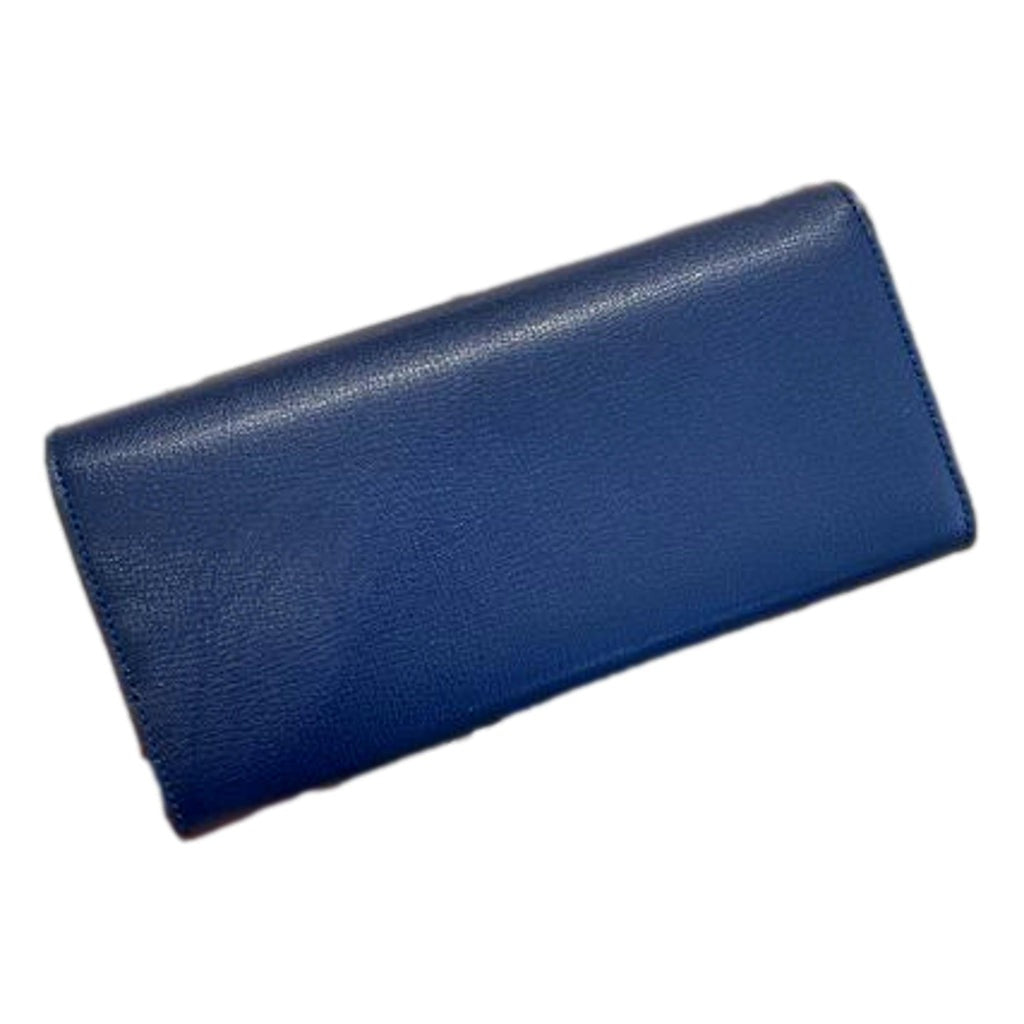 Jimmy Choo Martina Dark Blue Leather Continental Wallet OGLR