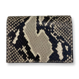 Jimmy Choo Martina Light Stone Snake Printed Leather Card Case OPSL 