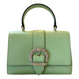 Jimmy Choo Cheri Mint Green Leather Top Handle Bag OSQM