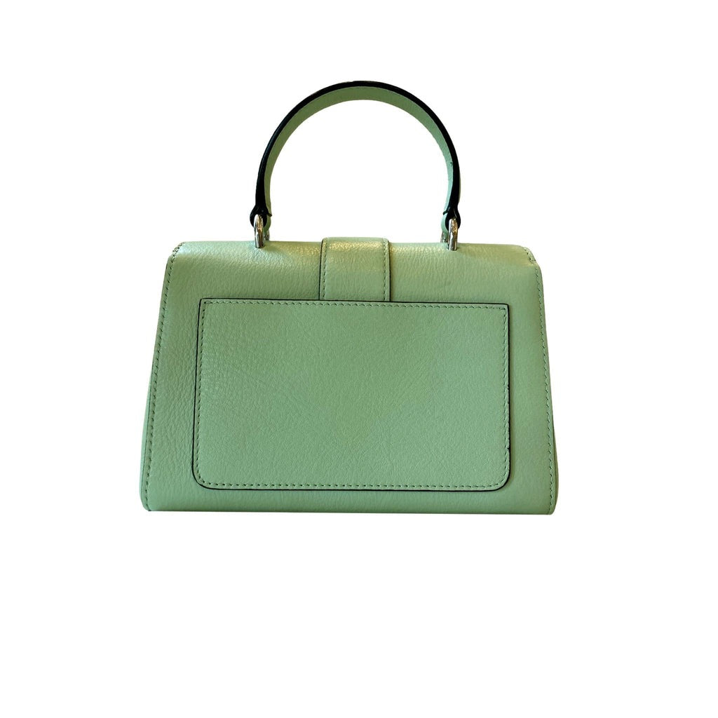 Jimmy Choo Cheri Mint Green Leather Top Handle Bag OSQM