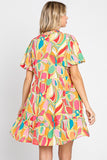 Multicolor Print Dress