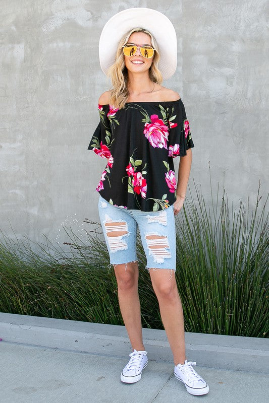 Floral Off Shoulder Top