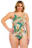 One-piece Tropical Print