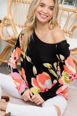 Floral One Shoulder Top for Women