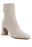 Dimri Square Toe Microfiber Ankle Boots