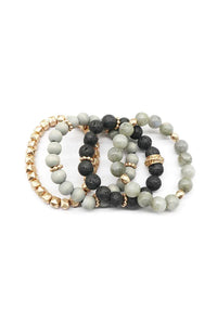 Fashion Ball Bead Metal Women's Bracelet Set