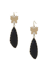 Fashion Butterfly Clear Stone Dangle Earring
