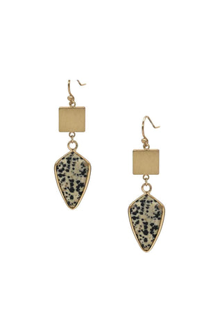 Fashion Marbling Stone Dangle Earring