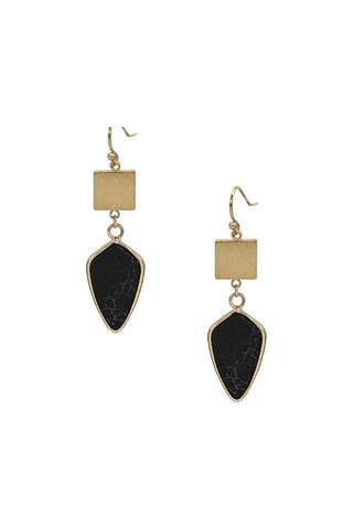 Fashion Marbling Stone Dangle Earring